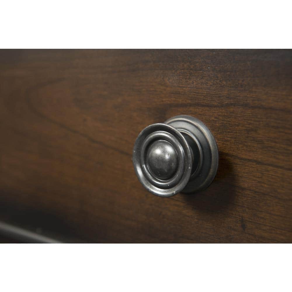 Walnut 3-Drawer Nightstand with USB Ports and Bun Feet