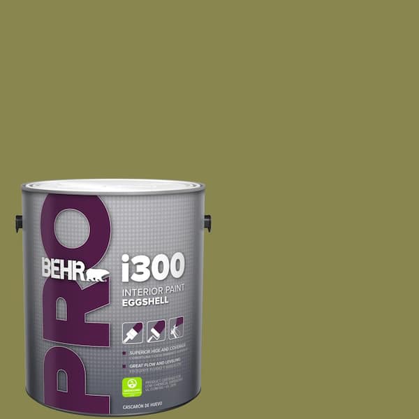 1 gal. #T15-18 Snap Pea Green Eggshell Interior Paint