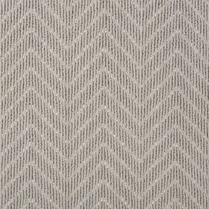 Merino Herringbone - Alloy - Gray 12 ft. 36 oz. Wool Pattern Installed Carpet