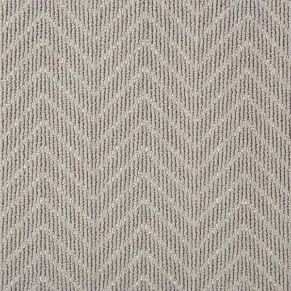 Merino Herringbone Alloy Custom Area Rug with Pad