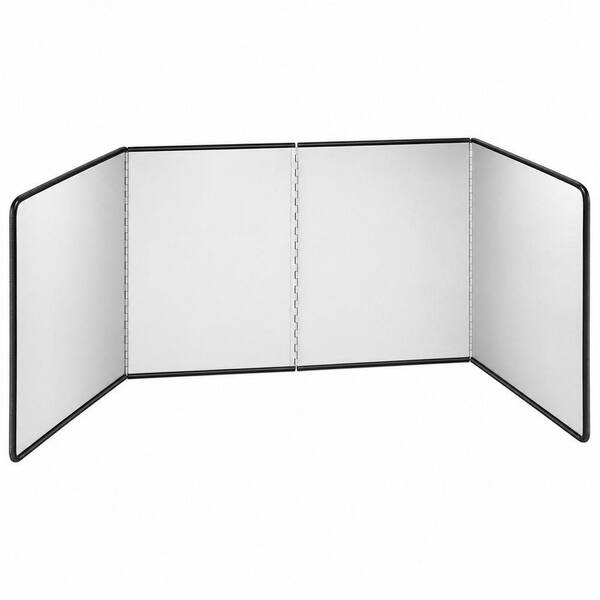 4-Sided Silver and Stainless Steel Splatter Guard - Foldable Oil Splash Shield for Stove Top