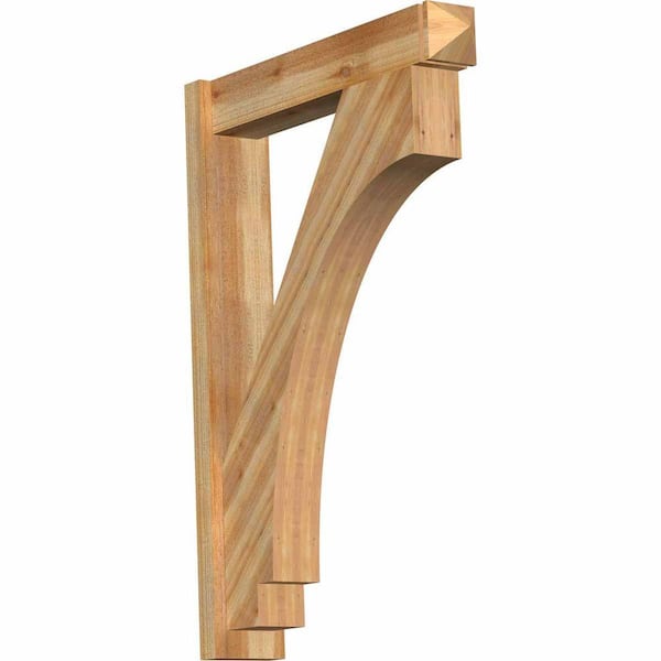 Ekena Millwork 6 in. x 42 in. x 30 in. Imperial Arts and Crafts Rough Sawn Western Red Cedar Outlooker