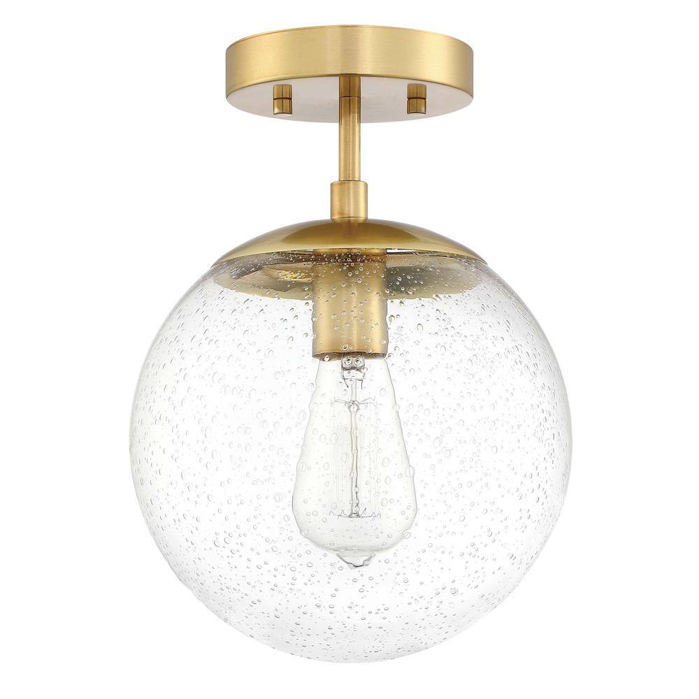 Gracelyn Satin Gold Mini Globe Pendant with Clear Glass Shade