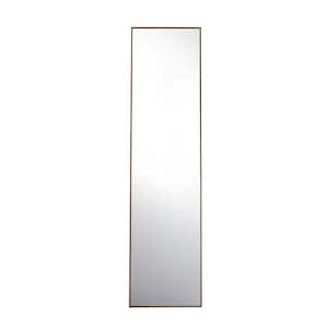 15 in. W x 58 in. H Brown Modern Rectangle Wooden Framed Full Length Floor Mirror Standing Mirror