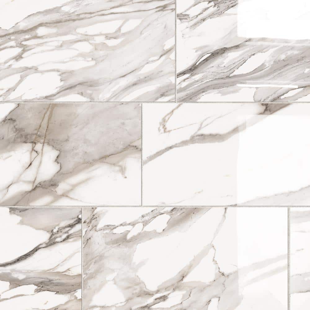 Corso Italia Impero Calacatta Oro 12 in. x 24 in. Polished Porcelain Floor and Wall Tile (11.63 sq. ft./Case), Calacatta Oro/Polished -  AW6L