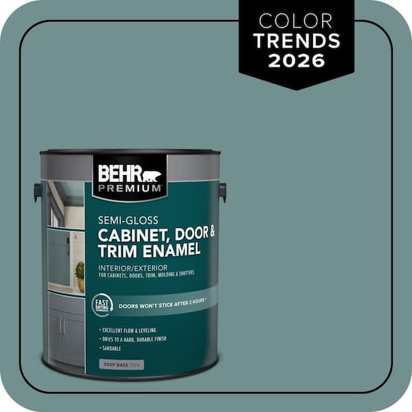 BEHR PREMIUM 1 gal. #PPU12-03 Dragonfly Semi-Gloss Enamel Interior/Exterior Cabinet, Door & Trim Paint