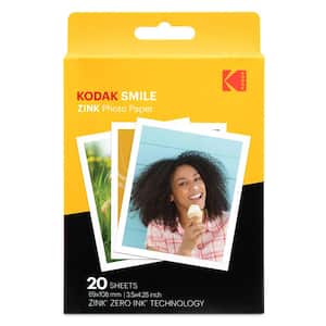 3.5 in. x 4.25 in. Premium Zink Print Photo Paper Compatible with Smile Classic Instant Camera (20-Sheets)