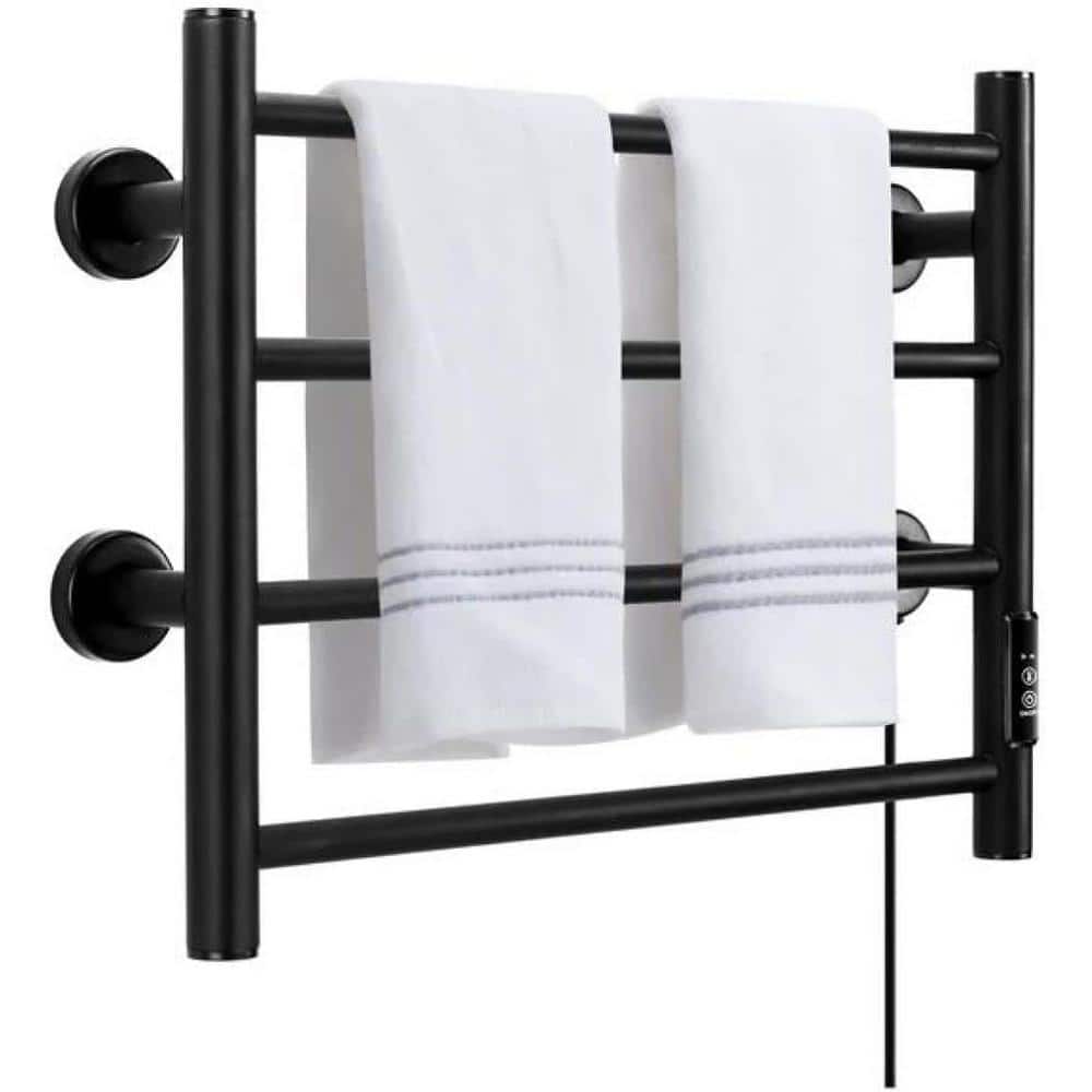 6-Bar Freestanding/Wall Mounting Aluminum Heated Towel Warmer Towel Rack wi