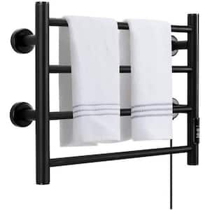 6-Bar Freestanding/Wall Mounting Aluminum Heated Towel Warmer Towel Rack with LED