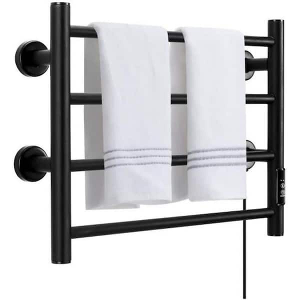 Unbranded 6-Bar Freestanding/Wall Mounting Aluminum Heated Towel Warmer Towel Rack with LED