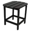 POLYWOOD South Beach 18 in. Black Patio Side Table SBT18BL - The Home Depot