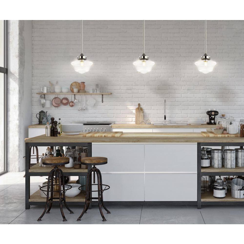Kurtz 7.25" Chrome Glass LED Pendant Light