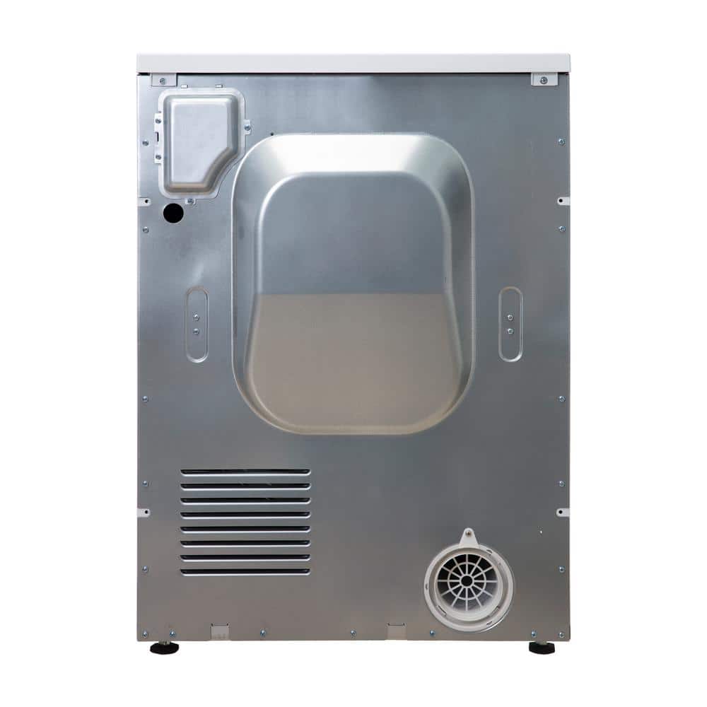 24" White Front-Load Vented Dryer with Moisture Sensing