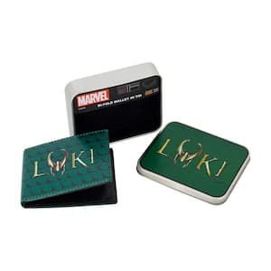 Loki Logo Bifold Sport Wallet, Slim Wallet with Decorative Tin Unisex