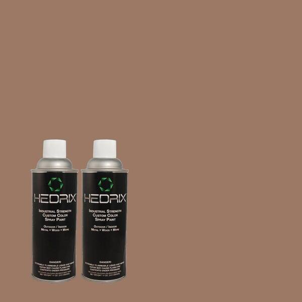 Hedrix 11 oz. Match of MQ1-56 Elkhound Semi-Gloss Custom Spray Paint (8-Pack)