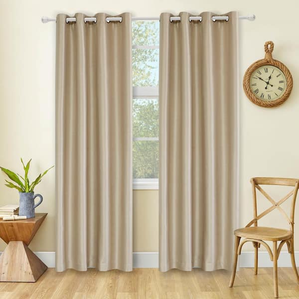 Lyndale Decor Wheat Thermal Grommet Blackout Curtain - 45 in. W x 54 in. L