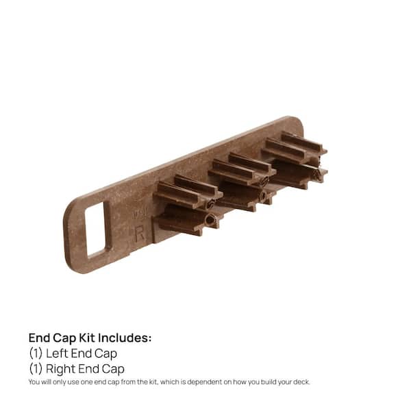 Water-Shedding End Cap Left and Right Kit Dark Mahogany