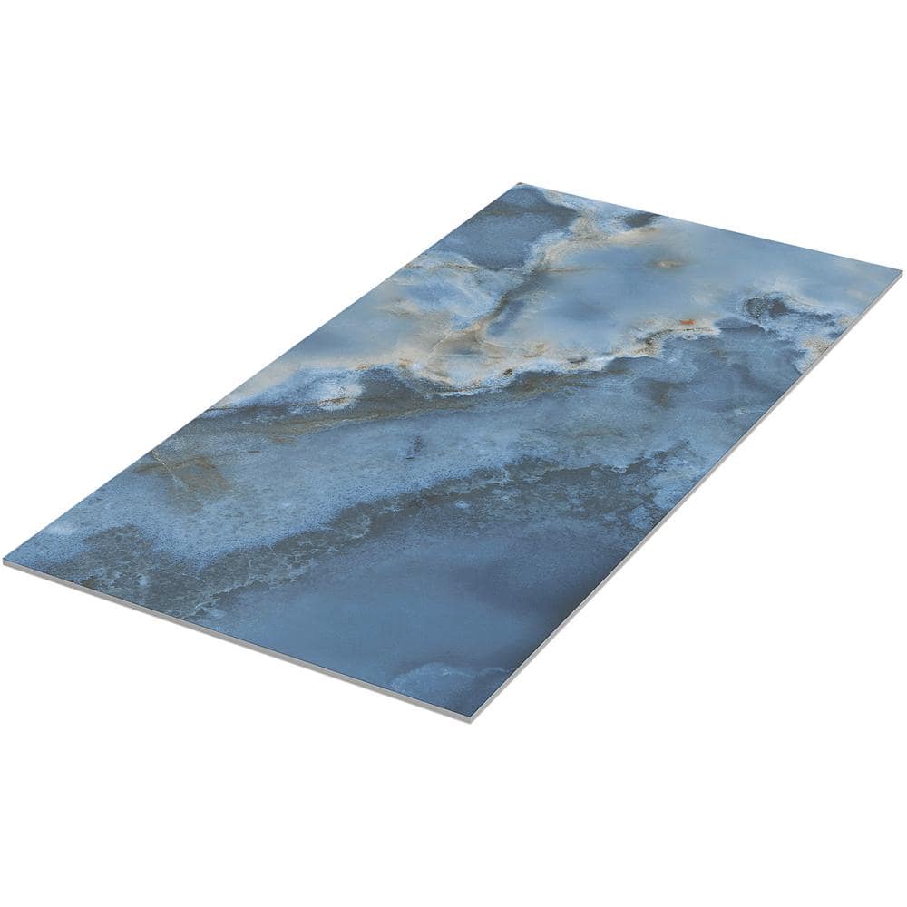 Regal Onyx Blue 24" x 47" Porcelain Marble Look Tile