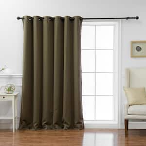 Olive Grommet Blackout Curtain - 80 in. W x 108 in. L