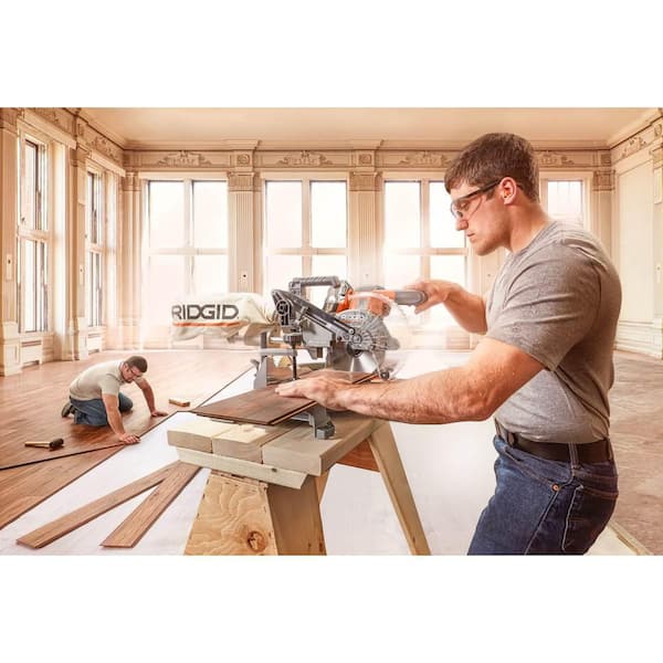 RIDGID 18V Brushless 7-1/4 in. Dual Bevel Sliding Miter Saw with