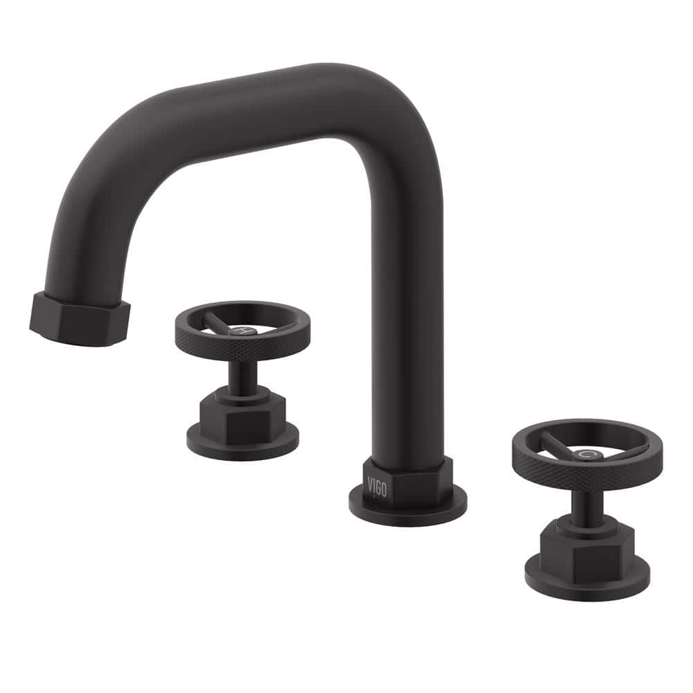 VIGO Hart 7 in. Widespread 2Handle Bathroom Faucet in Matte Black