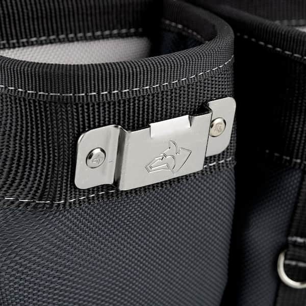 Husky - Electrician's Tool Belt Pouch with Tape Measure Holder