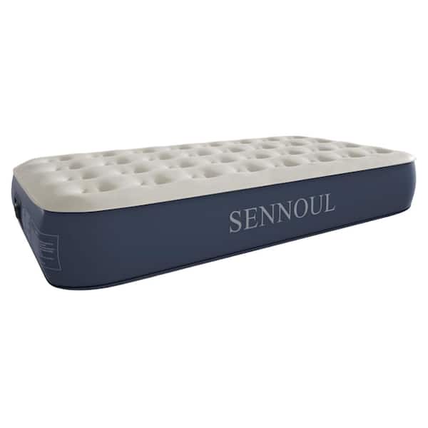 Angel Sar 13 in. Gray Twin Air Mattress with Built-in Pump, 2 Mins Quick Self Inflatable Mattress for Home, Guests and Travel