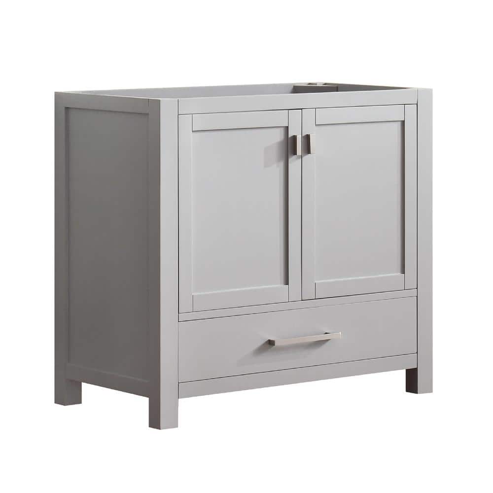 Modero 36'' Chilled Gray Solid Wood Single Vanity Base