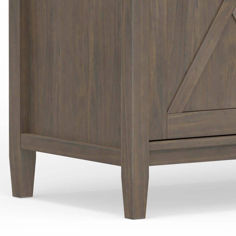 Smoky Brown Solid Wood 54" Transitional Sideboard with Storage