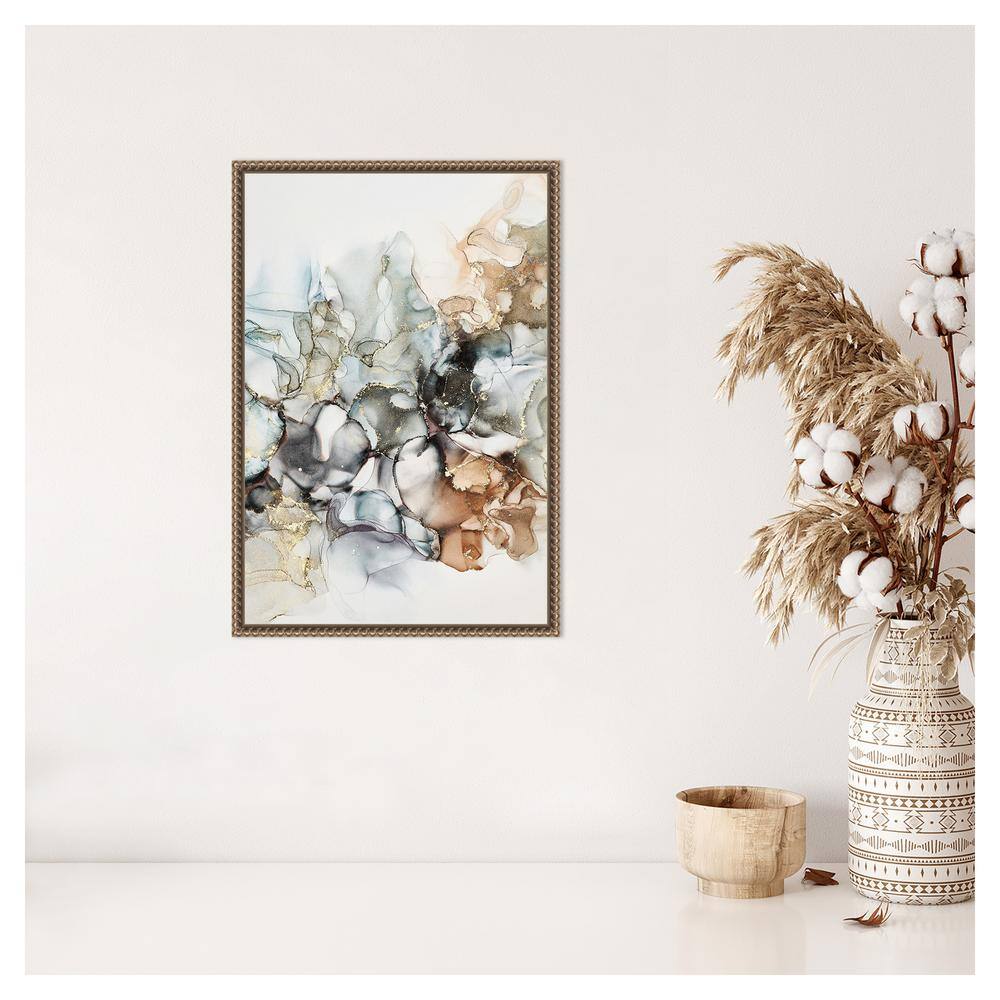 Abstract Beaded Perimeter Canvas Framed Wall Art 16 x 23-in