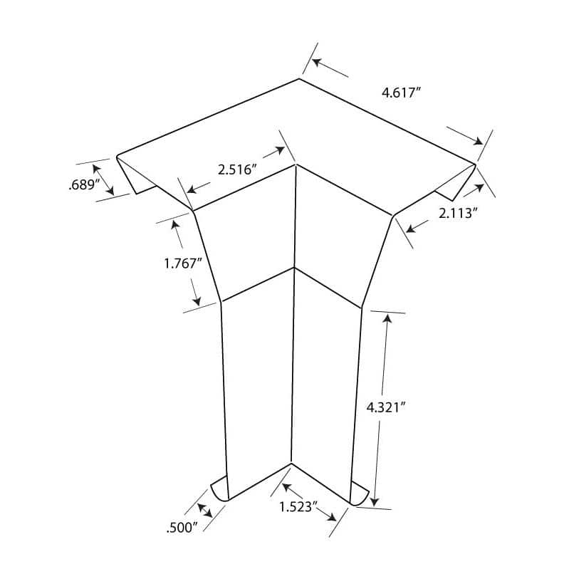 Bright White Polymer Inside Corner Baseboard Cover