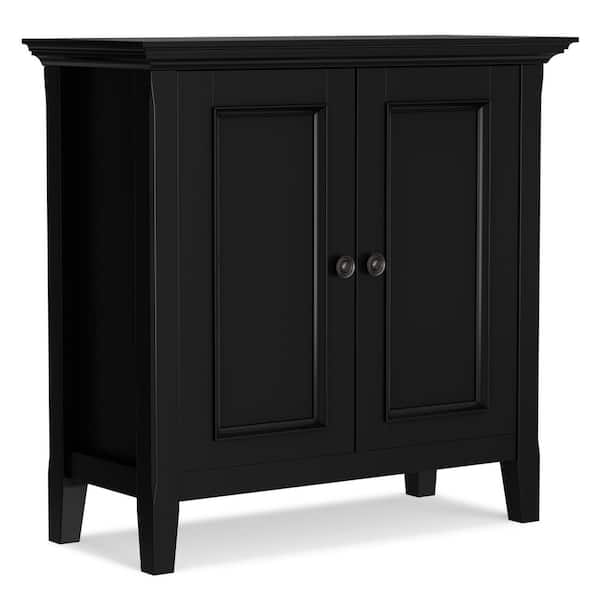 Amherst 32 in. Wide Solid Wood Low Storage Cabinet in Black