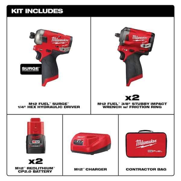 M12 FUEL™ SURGE™ 1/4 Hex Hydraulic Driver Bare Tool