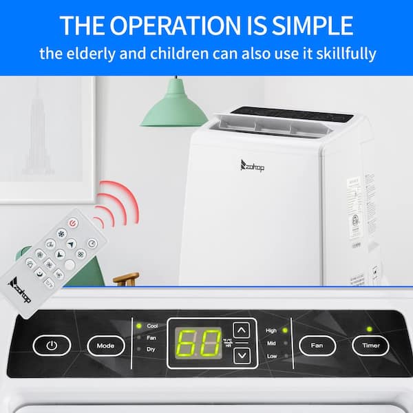 BLACK+DECKER 8,000 BTU Portable Air Conditioner with Remote  Control, White : Home & Kitchen