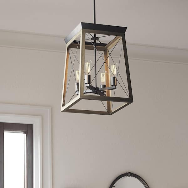 Briarwood Collection 4-Light Antique Bronze Kitchen Farmhouse Pendant Hanging Light