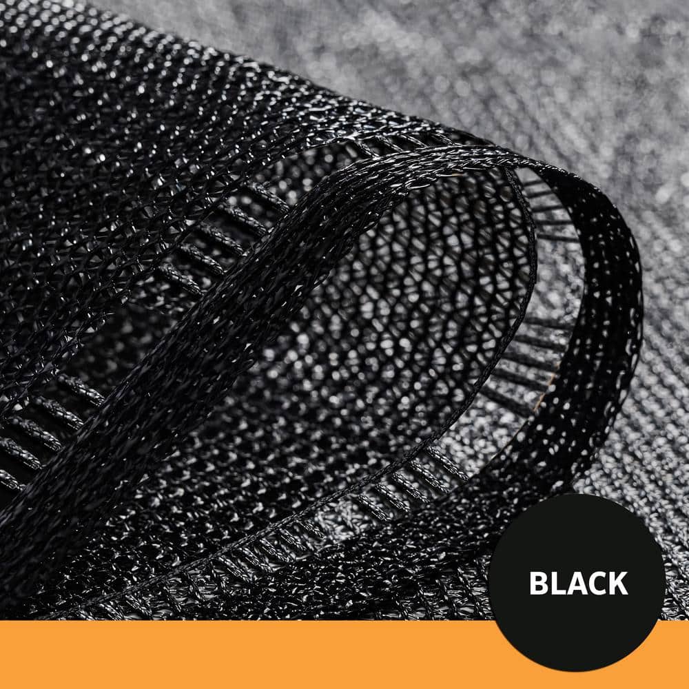 Black Polyethylene Privacy Fence Screen with Knitted Eyelets