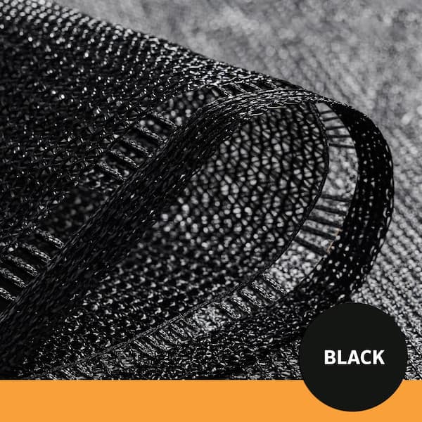 Coolaroo Builders Block 50-ft x 6-ft Black Shade Fabric | 501068