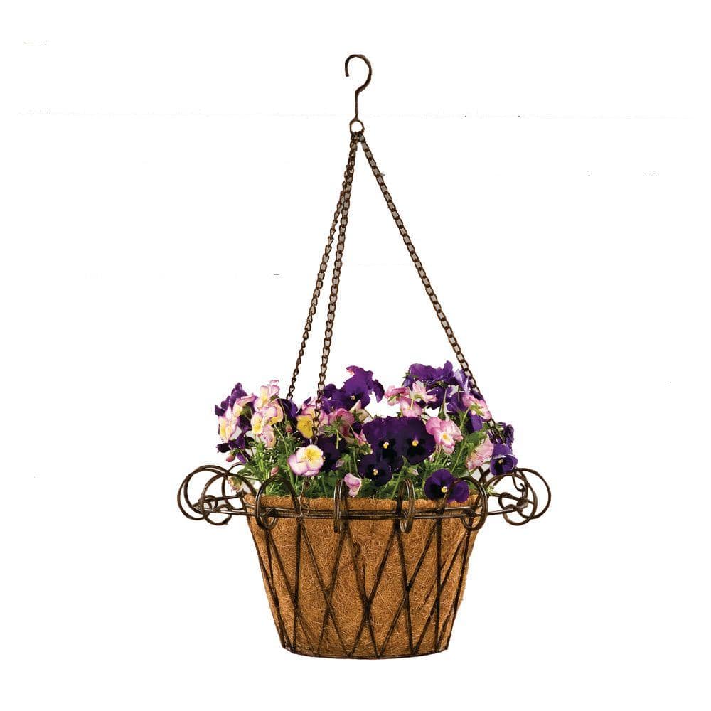 Deer Park 17 In. Metal Flower Basket With Coco Liner Ba131x - The Home 