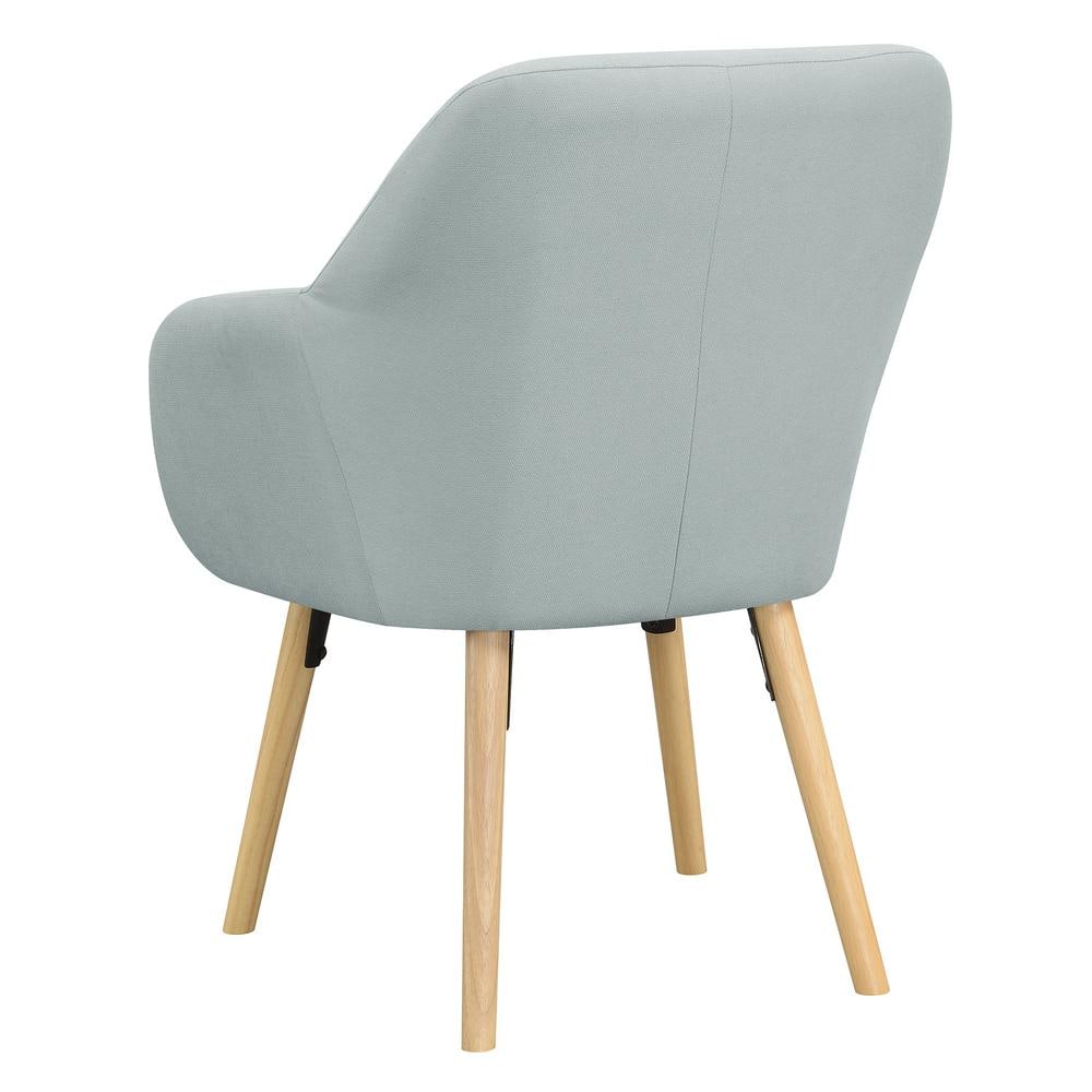 Charlotte Sea Foam Blue Velvet Wood Accent Chair