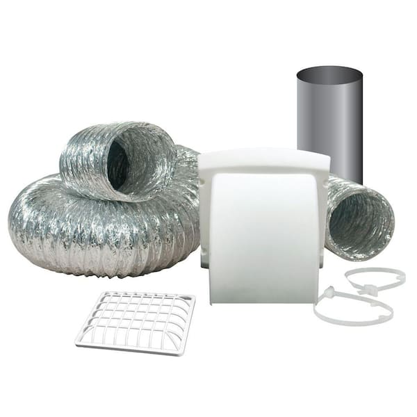 Everbilt Wide Mouth Dryer Vent Kit with 4 in. x 8 ft. Aluminum Dryer Duct
