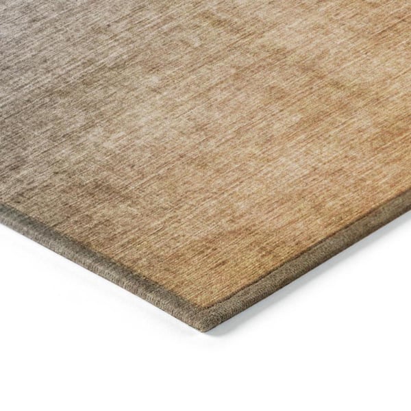 Denim and Gold 9 ft. x 12 ft. Woven Solid Color Rectangle Indoor/Outdoor Area Rug