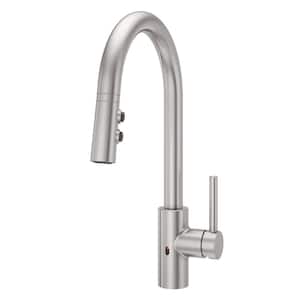 Stellen Single-Handle Electronic Pull-Down Sprayer Kitchen Faucet with React Touchless Technology in Stainless Steel