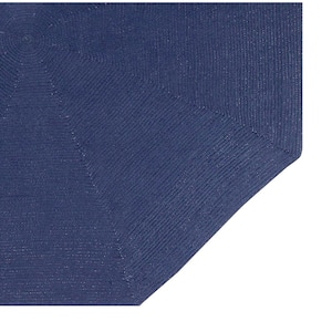 Country Braid Collection Dark Blue Solid 48" Octagonal 100% Polypropylene Reversible Solid Area Rug