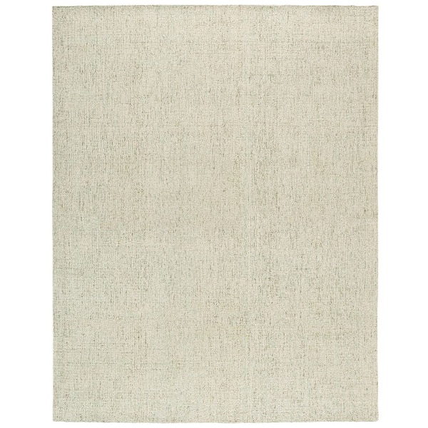 Abstract 9 ft. x 12 ft. Sage/Ivory Ribbed Area Rug