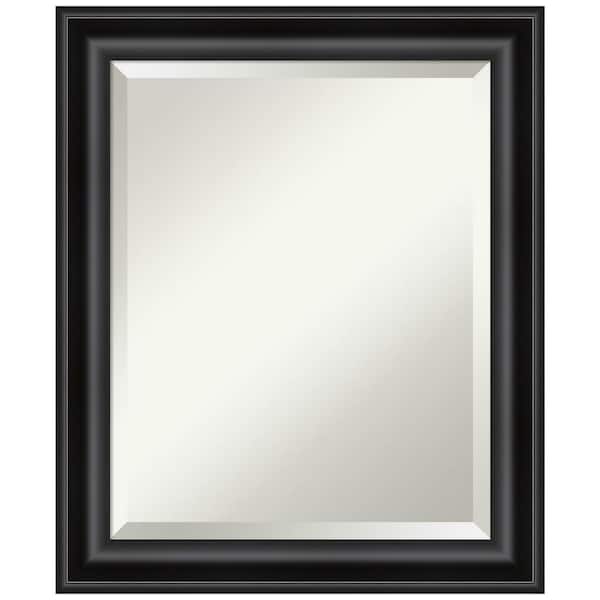 Amanti Art Medium Rectangle Distressed Black Beveled Glass Modern Mirror (24 in. H x 20 in. W)