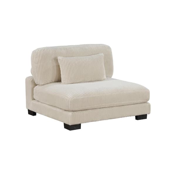 Benjara Rix Beige and Black Fabric Side Chair