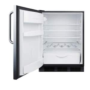 24 in. W 5.5 Cu. ft. Mini Fridge in White Without Freezer