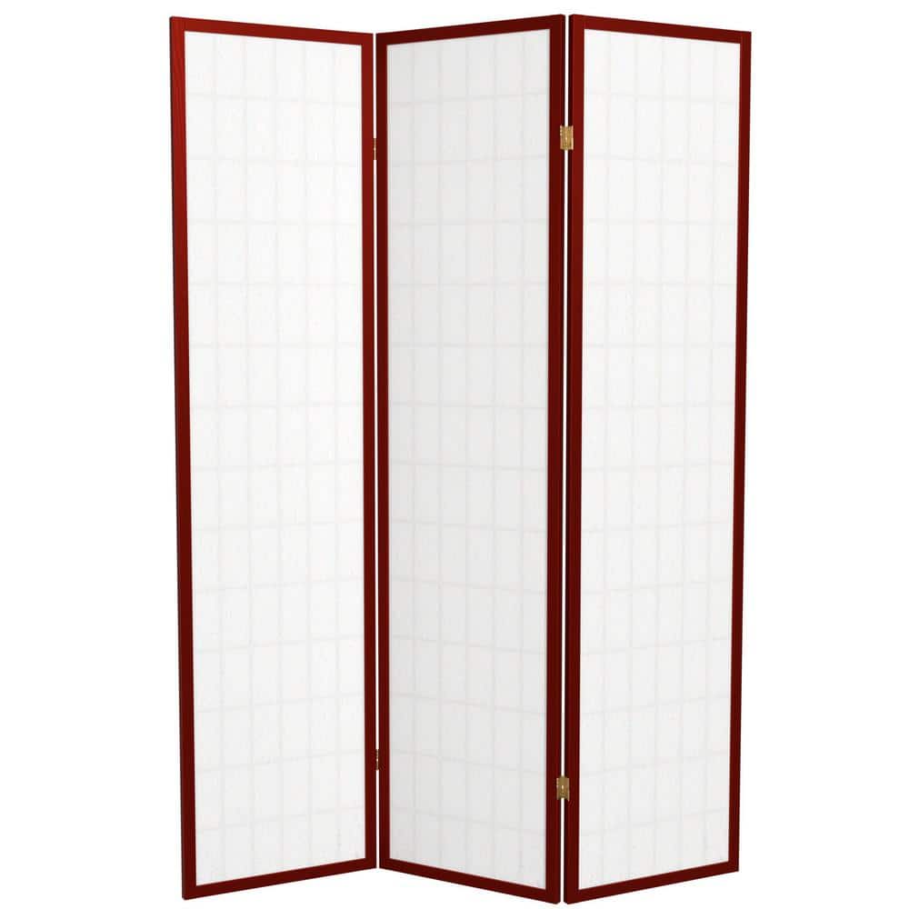 Rosewood 6 ft Tall Shoji Screen with Spruce Frame