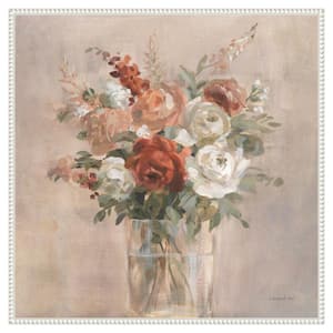 "Russet Bouquet" by Danhui Nai 1-Piece Floater Frame Giclee Home Canvas Art Print 30 in. x 30 in.