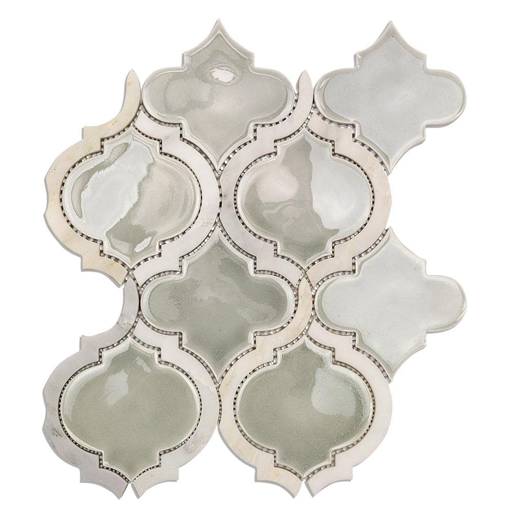 Tundra Arabesque Ceramic Mosaic Tile Sheet
